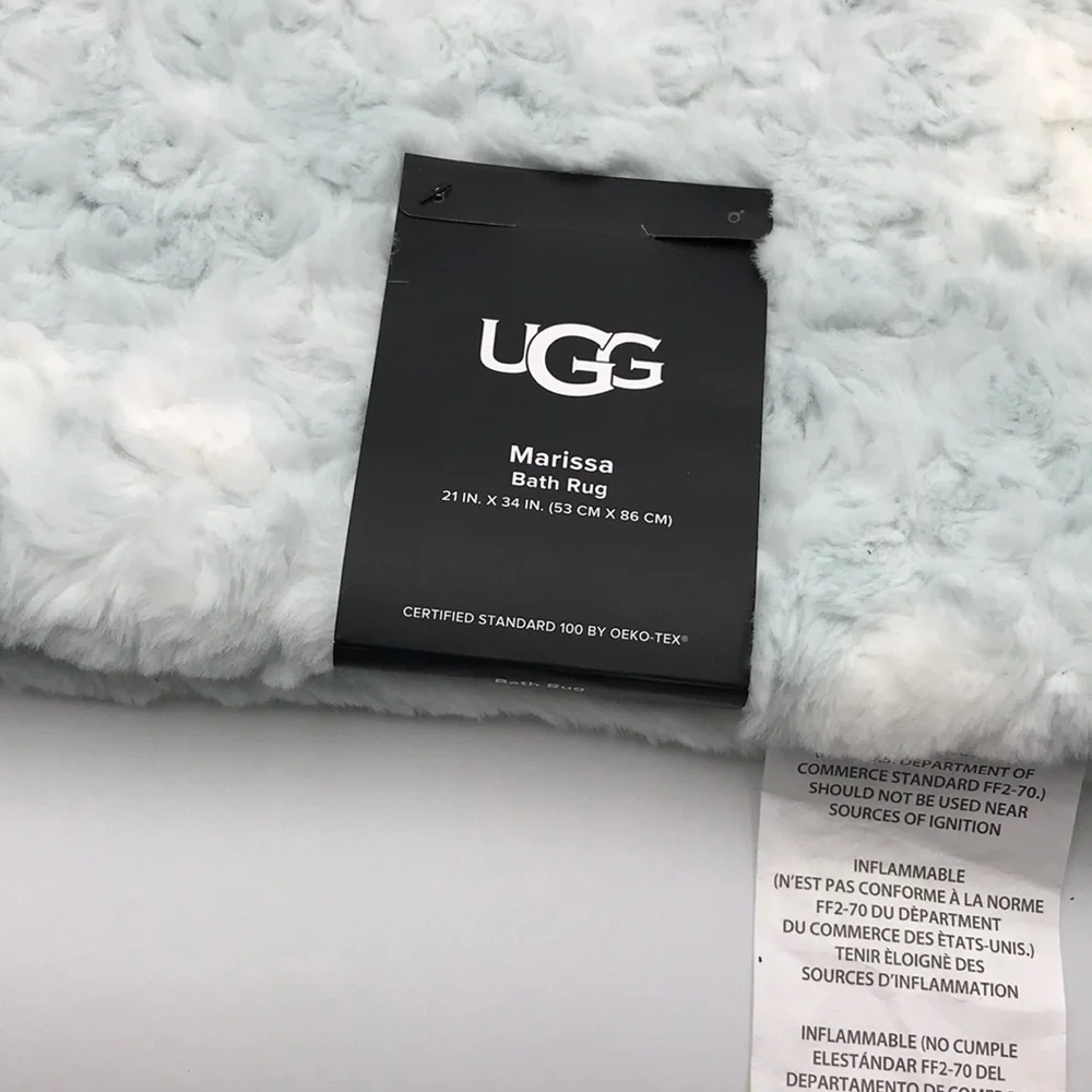 5 Pc Set Ugg Marissa Bath Mat Luna Shower Curtain Ombre Ceramic Bath